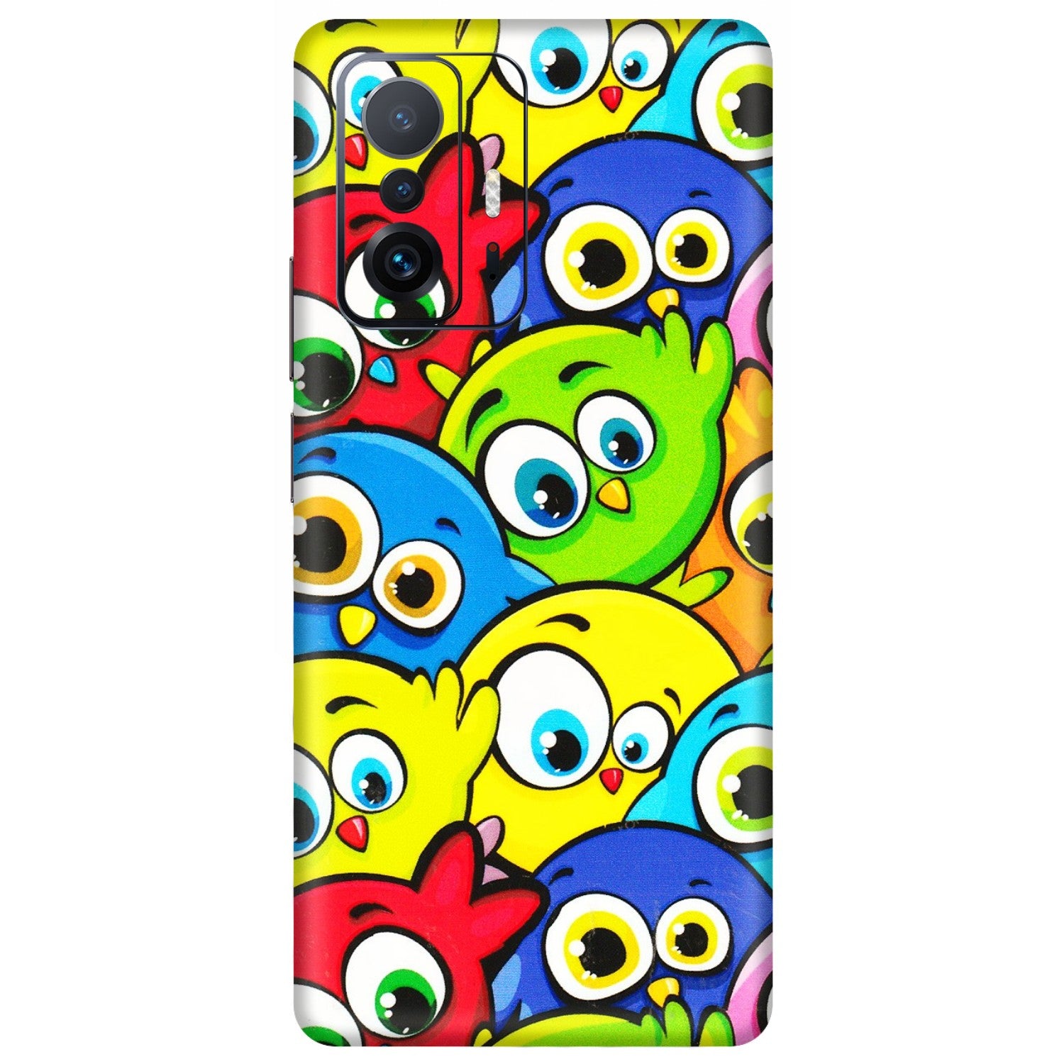 Xiaomi Redmi Phone Skins (All Models) - Cute Fluffy Birds - 3D Embossed Finish (L-213) Mi 11 T Pro