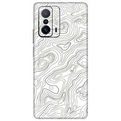 Xiaomi Redmi Phone Skins (All Models) - White Black Swirls - 3D Embossed Finish (L-219) Mi 11 T Pro