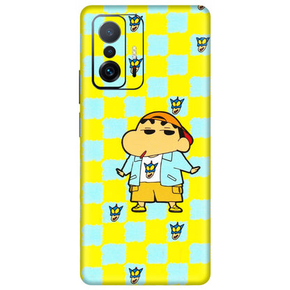 Xiaomi Redmi Phone Skins (All Models) - Yellow Blue Shinchan Cute - 3D Embossed Finish (L-221) Mi 11 T Pro