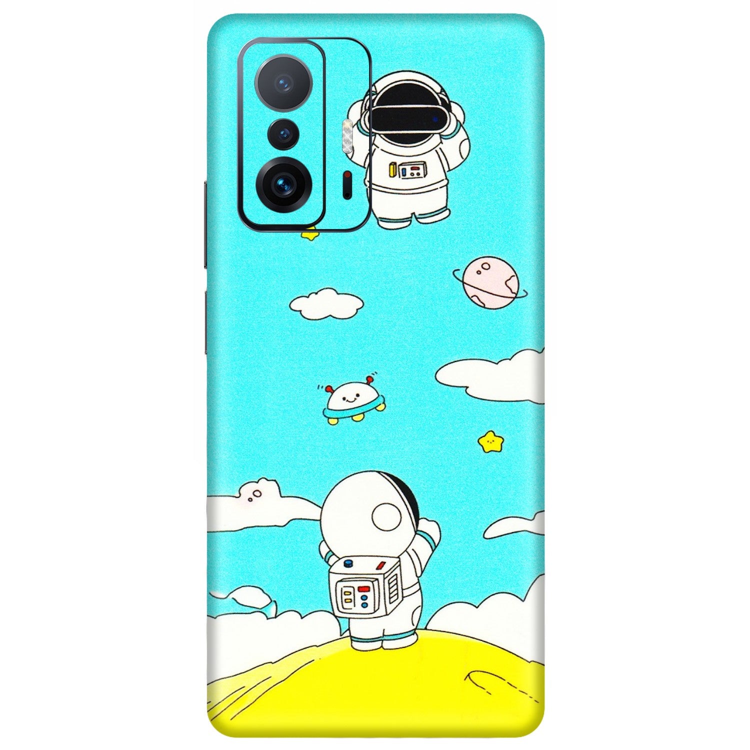 Xiaomi Redmi Phone Skins (All Models) - Blue Skies Astro Float - 3D Embossed Finish (L-230) Mi 11 T Pro