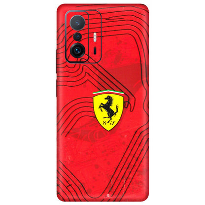 Xiaomi Redmi Phone Skins (All Models) - Red Ferrari Logo Stylish - 3D Embossed Finish (L-238) Mi 11 T Pro