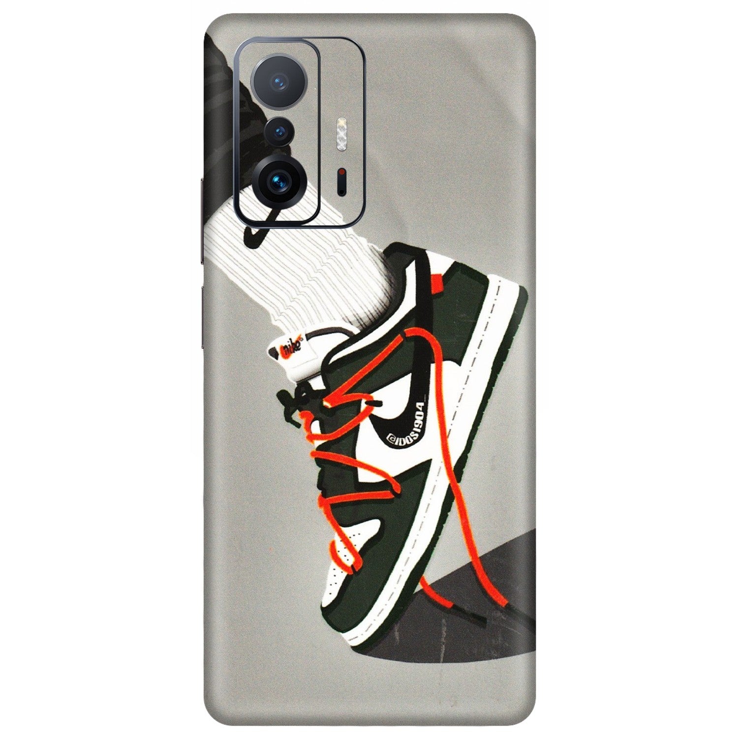 Xiaomi Redmi Phone Skins (All Models) - New Grey Sneaker - 3D Embossed Finish (L-261) Mi 11 T Pro