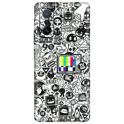 Xiaomi Redmi Phone Skins (All Models) - Doodles Positive Art - 3D Embossed Finish (L-263) Mi 11 T Pro