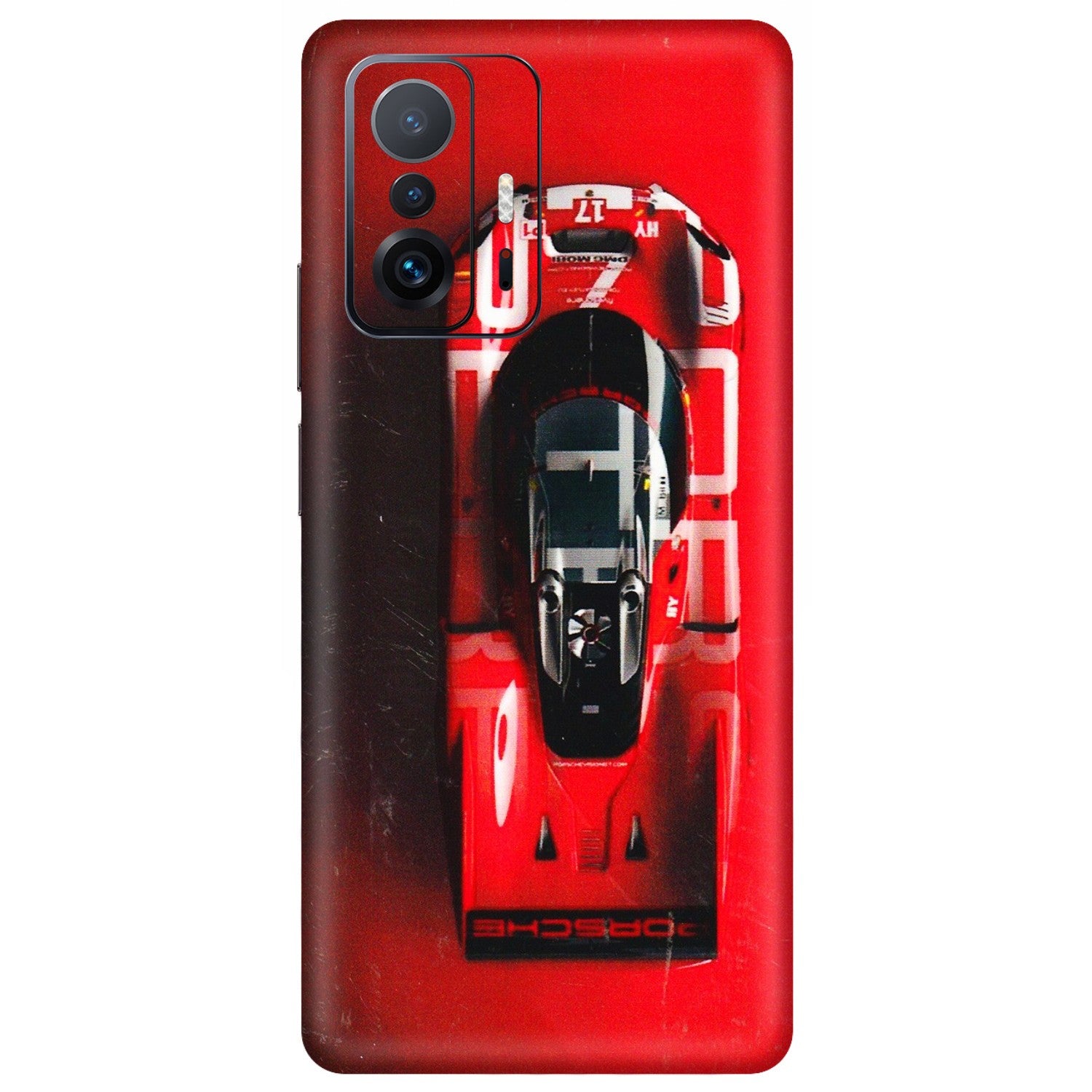 Xiaomi Redmi Phone Skins (All Models) - Red Porsche Car Logo - 3D Embossed Finish (L-315) Mi 11 T Pro