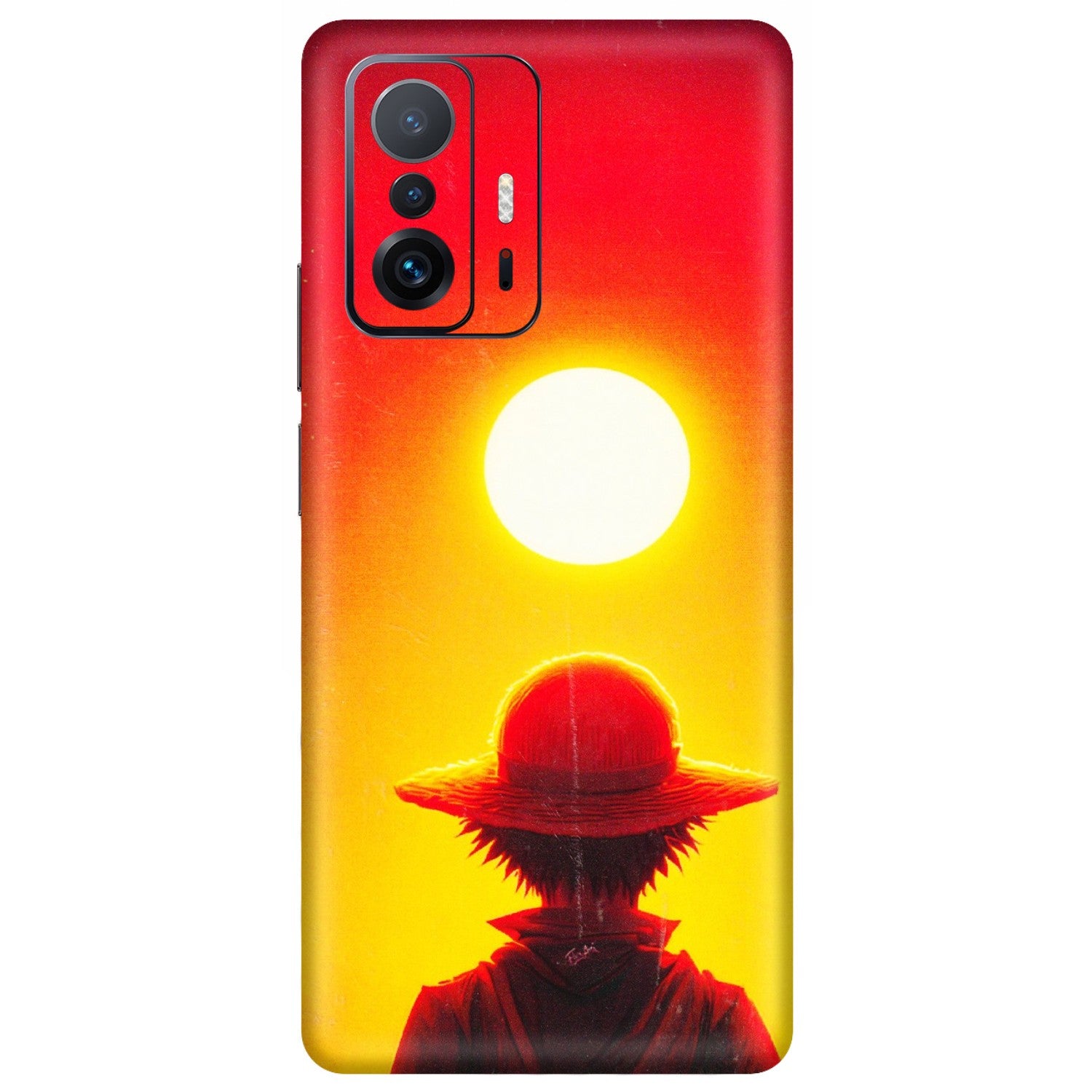 Xiaomi Redmi Phone Skins (All Models) - Cool Sunset With Monkey D.Luffy Anime - 3D Embossed Finish (L-329) Mi 11 T Pro