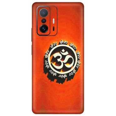 Xiaomi Redmi Phone Skins (All Models) - Aum Shiv Orange - 3D Embossed Finish (L-32) Mi 11 T Pro
