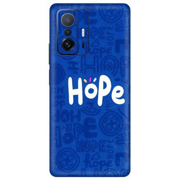 Xiaomi Redmi Phone Skins (All Models) - Hope Doodles Blue - 3D Embossed Finish (L-43) Mi 11 T Pro