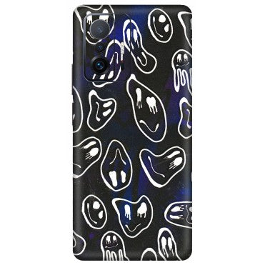 Xiaomi Redmi Phone Skins (All Models) - Distorted Smileys - 3D Embossed Finish (L-92) Mi 11 T Pro