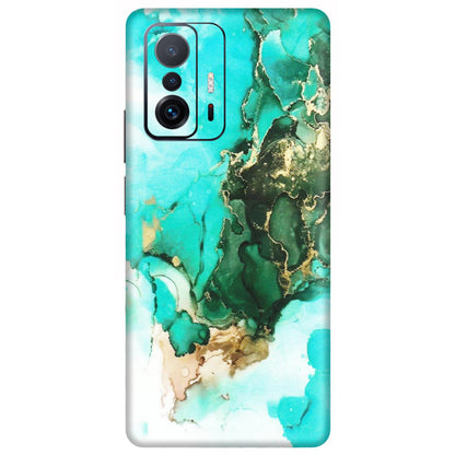 Xiaomi Redmi Phone Skins (All Models) - The Blue Gold Marble - Matte Finish (M-124) Mi 11 T Pro