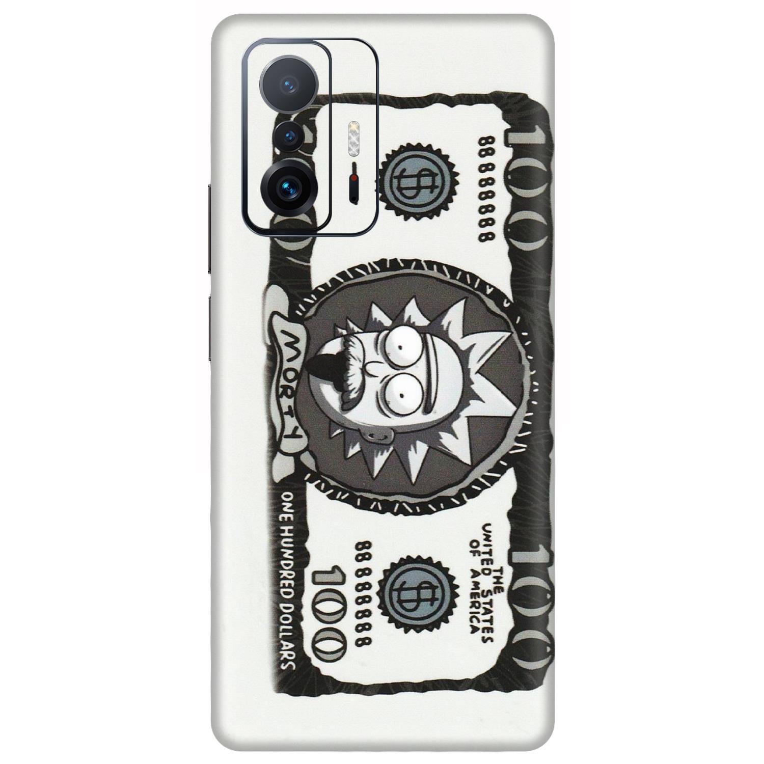 Xiaomi Redmi Phone Skins (All Models) - Rick And Morty Hundred Dollar Anime - Matte Finish (M-161) Mi 11 T Pro