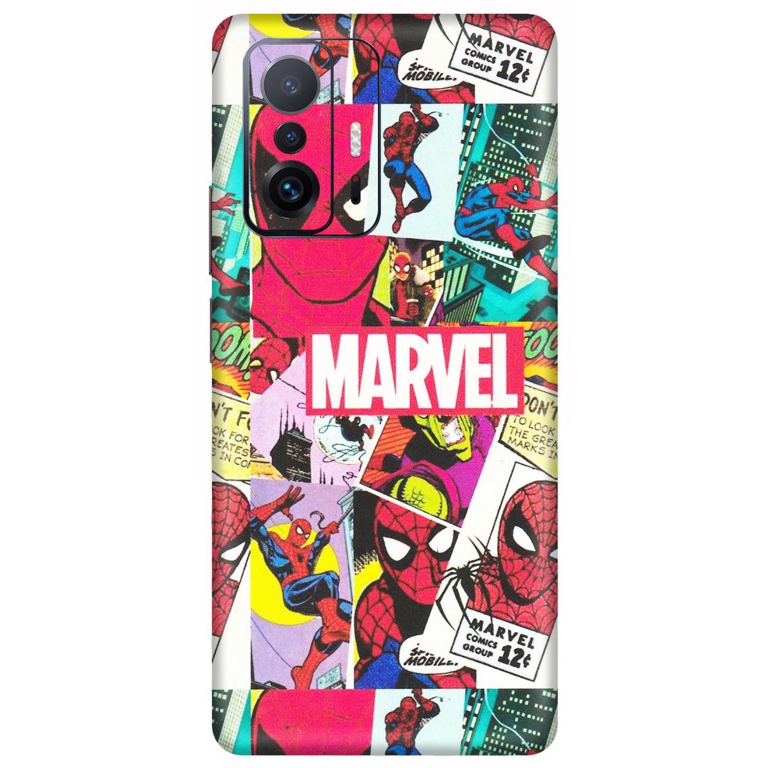 Xiaomi Redmi Phone Skins (All Models) - Marvel Comic Spiderman Grafitti - Matte Finish (M-72) Mi 11 T Pro
