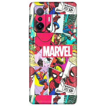Xiaomi Redmi Phone Skins (All Models) - Marvel Comic Spiderman Grafitti - Matte Finish (M-72) Mi 11 T Pro