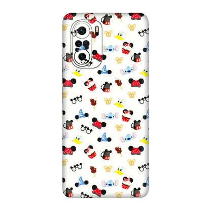 Xiaomi Redmi Phone Skins (All Models) - Minnie Mouse & Donald Doodles s - 3D Embossed Finish (L-194) Mi 11 X