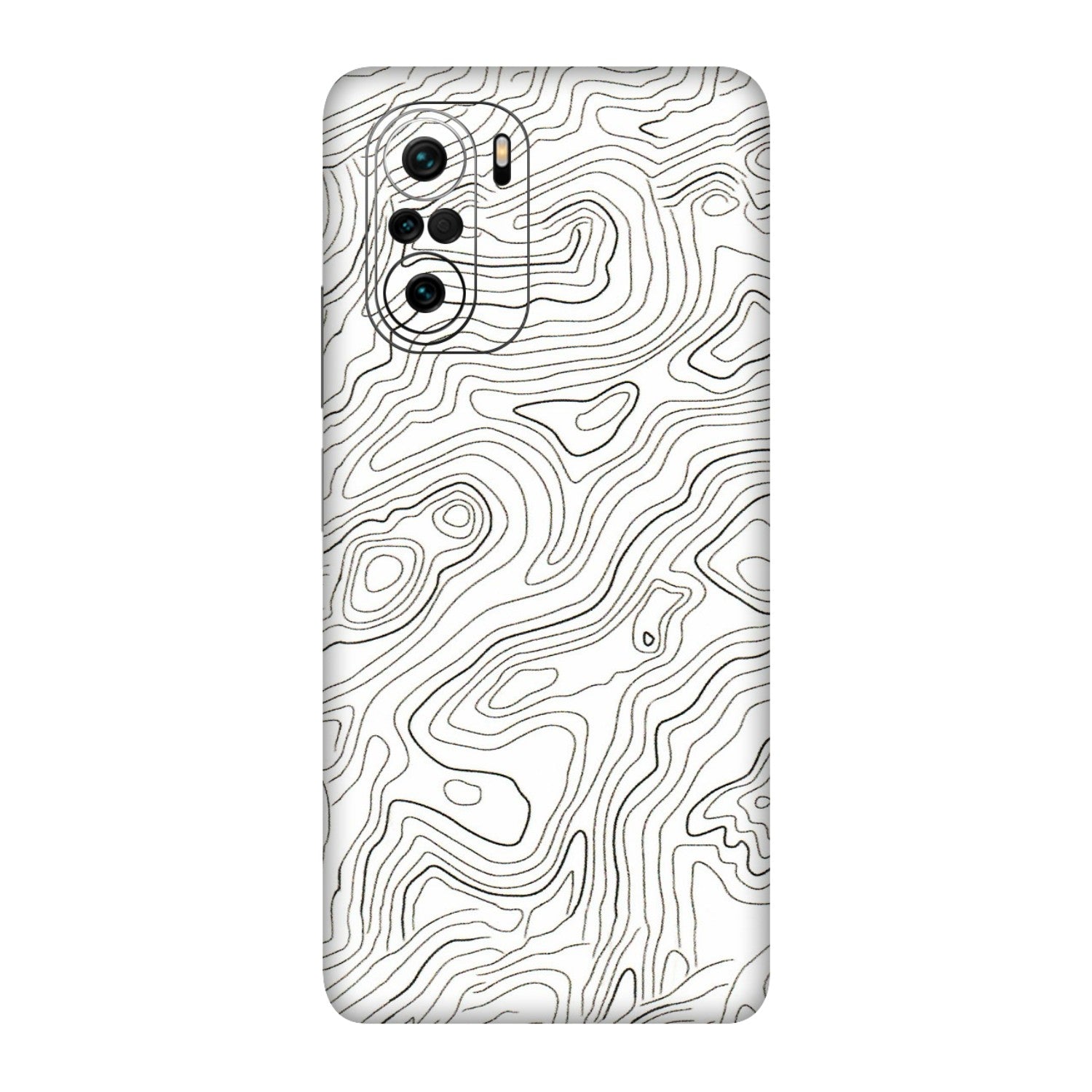 Xiaomi Redmi Phone Skins (All Models) - White Black Swirls - 3D Embossed Finish (L-219) Mi 11 X