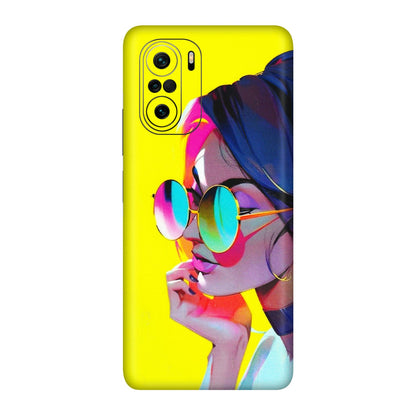 Xiaomi Redmi Phone Skins (All Models) - Bold Stylish Girl - 3D Embossed Finish (L-222) Mi 11 X