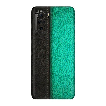 Xiaomi Redmi Phone Skins (All Models) - Black Green Dual  Leather Stich - 3D Embossed Finish (L-233) Mi 11 X