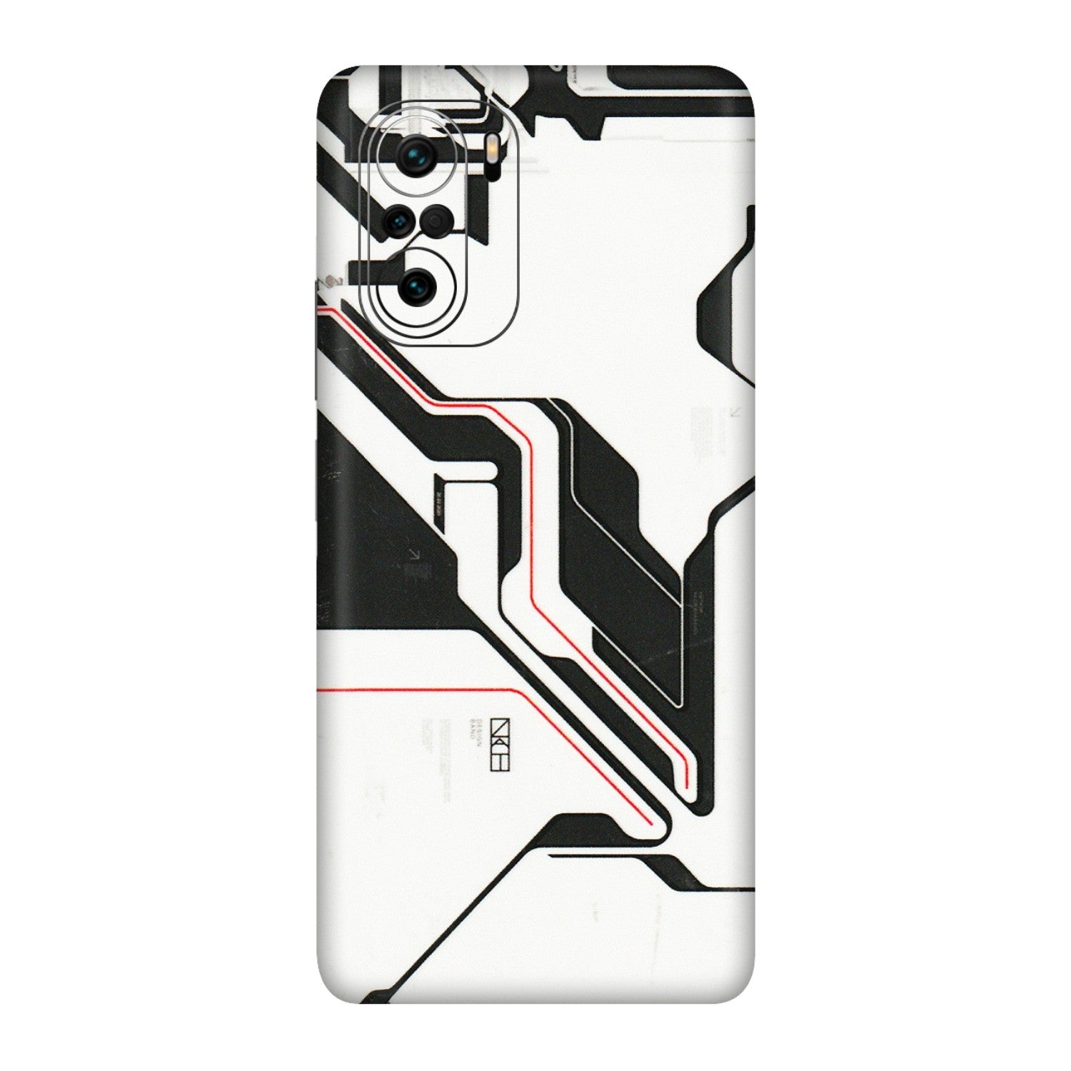 Xiaomi Redmi Phone Skins (All Models) - White Techy Logo - 3D Embossed Finish (L-312) Mi 11 X