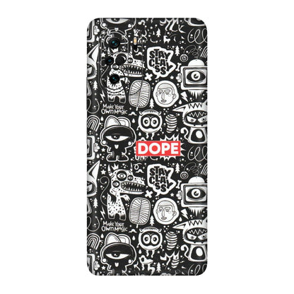 Xiaomi Redmi Phone Skins (All Models) - Dope Stay Classy Black Doodles - Matte Finish (M-126) Mi 11 X