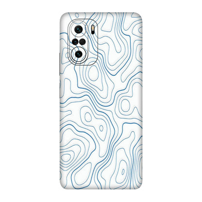 Xiaomi Redmi Phone Skins (All Models) - Blue And White Swirls - Matte Finish (M-139) Mi 11 X