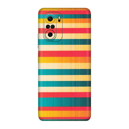 Xiaomi Redmi Phone Skins (All Models) - Colourful Stripes Soothing Effect - Matte Finish (M-86) Mi 11 X