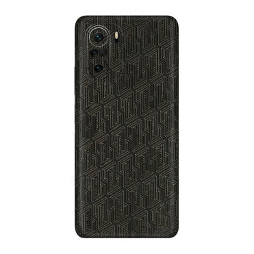 Xiaomi Redmi Phone Skins (All Models) - Black Abstract Pattern - 3D Embossed Finish (L-117) Mi 11X Pro