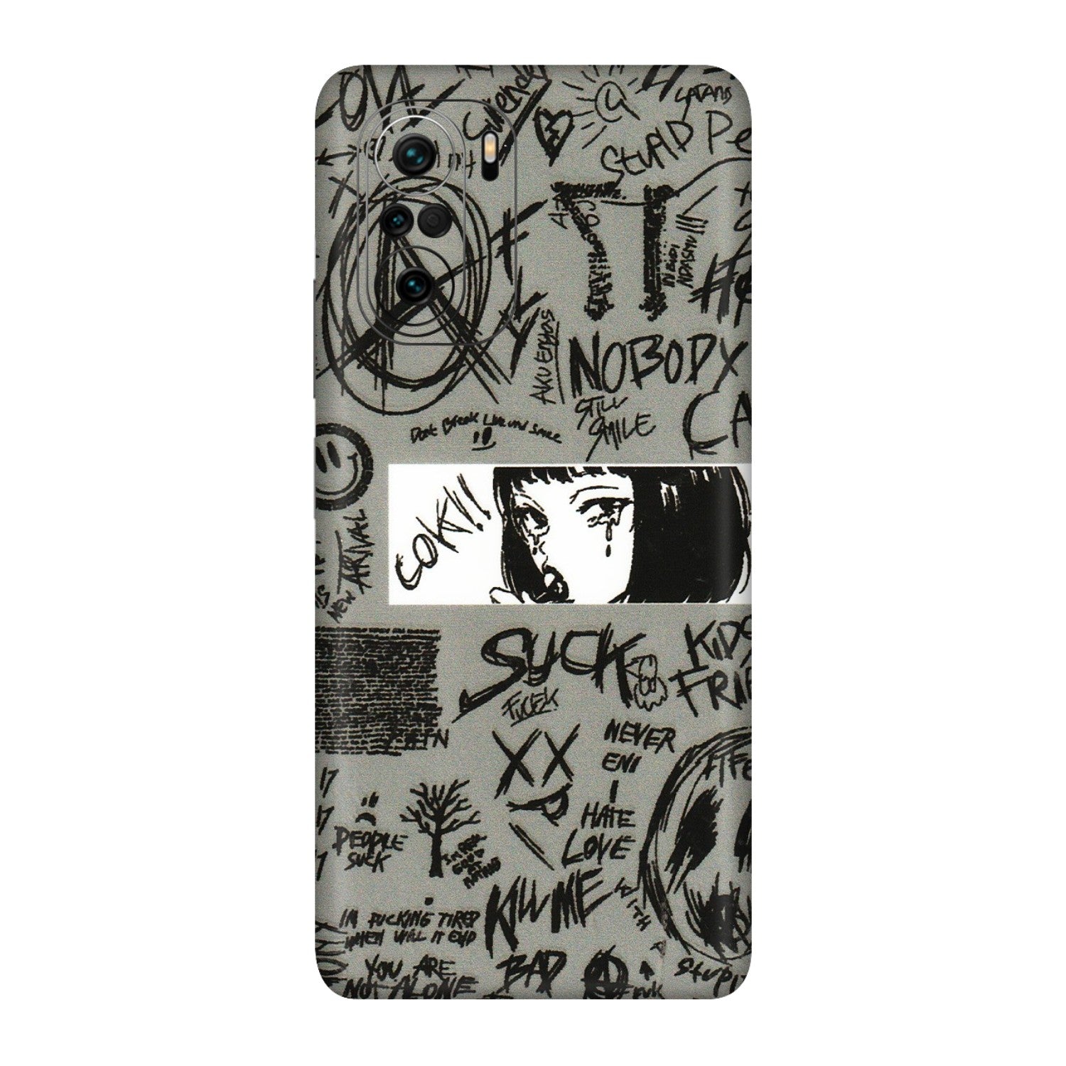 Xiaomi Redmi Phone Skins (All Models) - Never Have Love Anime - 3D Embossed Finish (L-260) Mi 11X Pro