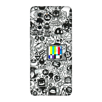 Xiaomi Redmi Phone Skins (All Models) - Doodles Positive Art - 3D Embossed Finish (L-263) Mi 11X Pro