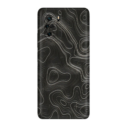 Xiaomi Redmi Phone Skins (All Models) - Abstract White Line Map - 3D Embossed Finish (L-269) Mi 11X Pro