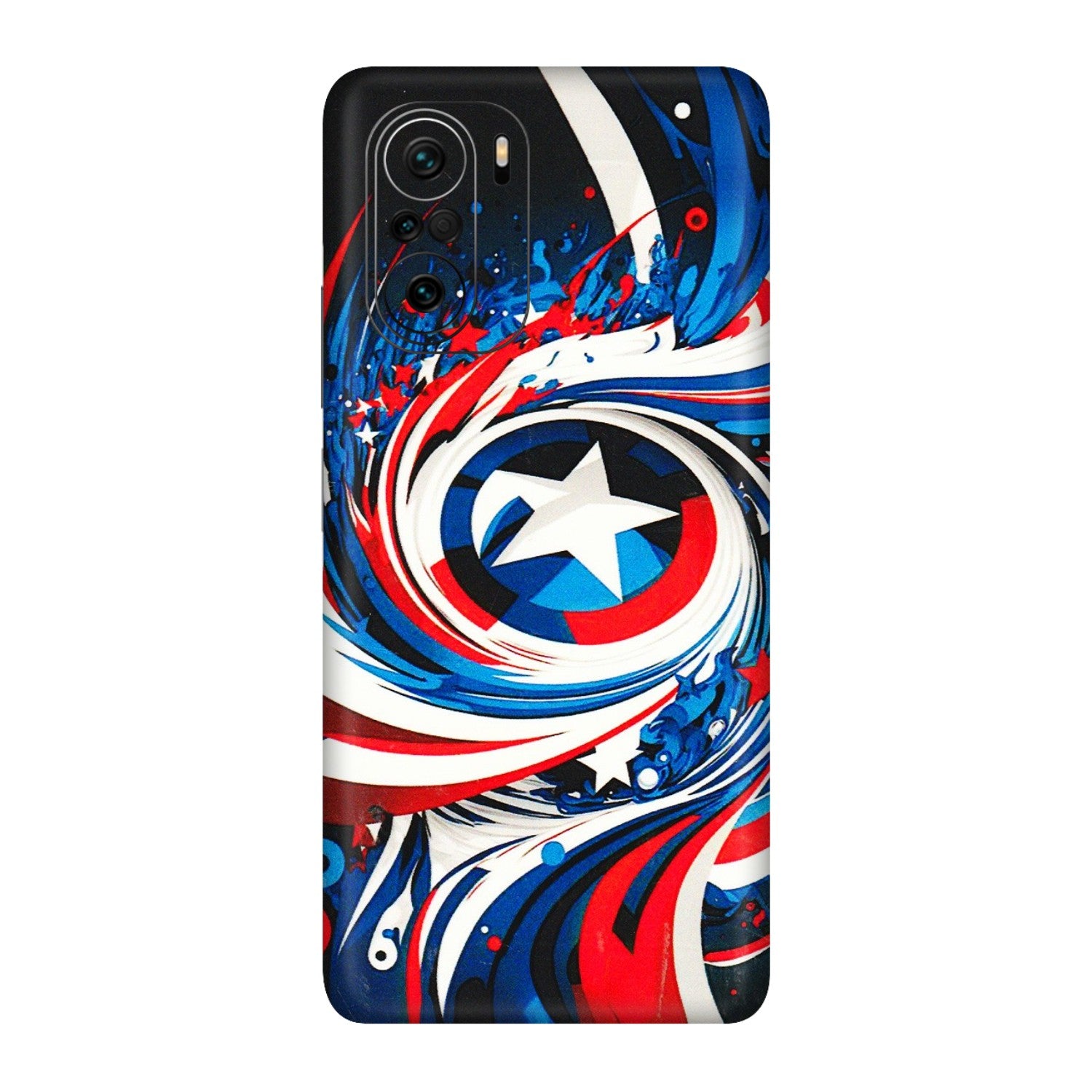 Xiaomi Redmi Phone Skins (All Models) - Captain America Logo - 3D Embossed Finish (L-307) Mi 11X Pro