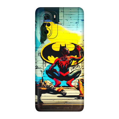 Xiaomi Redmi Phone Skins (All Models) - New Spiderman Bat Logo - 3D Embossed Finish (L-309) Mi 11X Pro