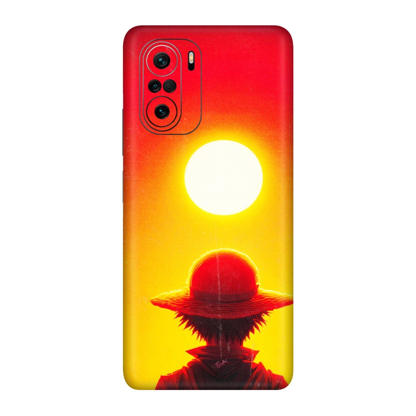 Xiaomi Redmi Phone Skins (All Models) - Cool Sunset With Monkey D.Luffy Anime - 3D Embossed Finish (L-329) Mi 11X Pro