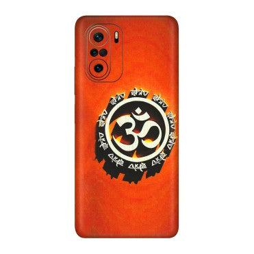 Xiaomi Redmi Phone Skins (All Models) - Aum Shiv Orange - 3D Embossed Finish (L-32) Mi 11X Pro