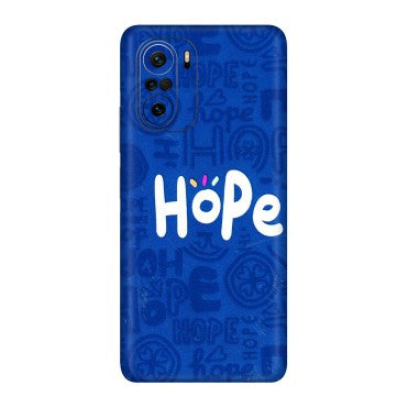 Xiaomi Redmi Phone Skins (All Models) - Hope Doodles Blue - 3D Embossed Finish (L-43) Mi 11X Pro