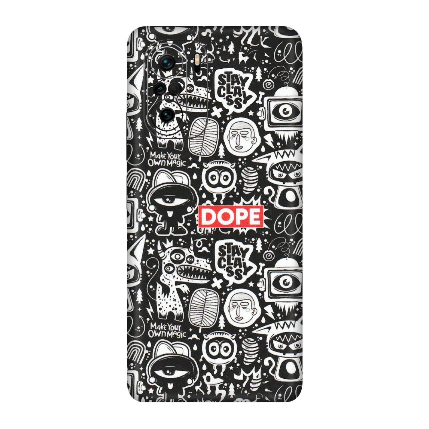Xiaomi Redmi Phone Skins (All Models) - Dope Stay Classy Black Doodles - Matte Finish (M-126) Mi 11X Pro