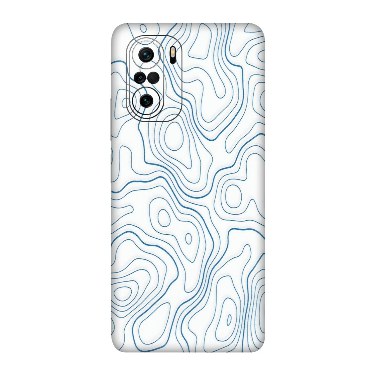 Xiaomi Redmi Phone Skins (All Models) - Blue And White Swirls - Matte Finish (M-139) Mi 11X Pro