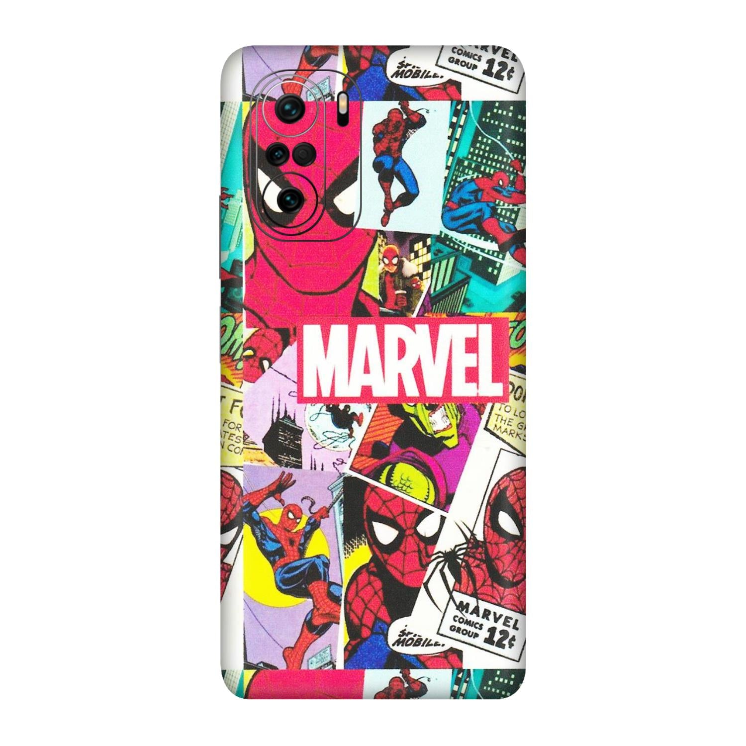 Xiaomi Redmi Phone Skins (All Models) - Marvel Comic Spiderman Grafitti - Matte Finish (M-72) Mi 11X Pro