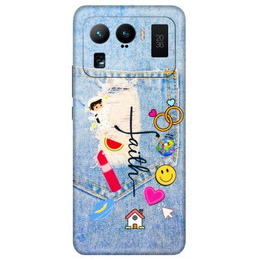 Xiaomi Redmi Phone Skins (All Models) - Denim Jeans Pocket - 3D Embossed Finish (L-134) Mi 11 Ultra