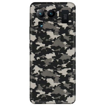 Xiaomi Redmi Phone Skins (All Models) - Black/Grey Camoflaunge - 3D Embossed Finish (L-142) Mi 11 Ultra