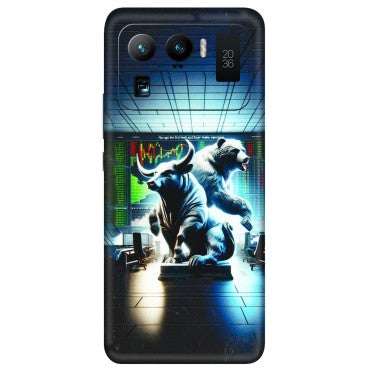 Xiaomi Redmi Phone Skins (All Models) - Stock Market Sensex Bear vs Bulls - 3D Embossed Finish (L-15) Mi 11 Ultra