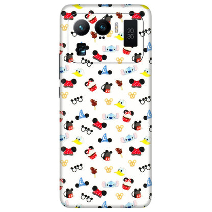 Xiaomi Redmi Phone Skins (All Models) - Minnie Mouse & Donald Doodles s - 3D Embossed Finish (L-194) Mi 11 Ultra
