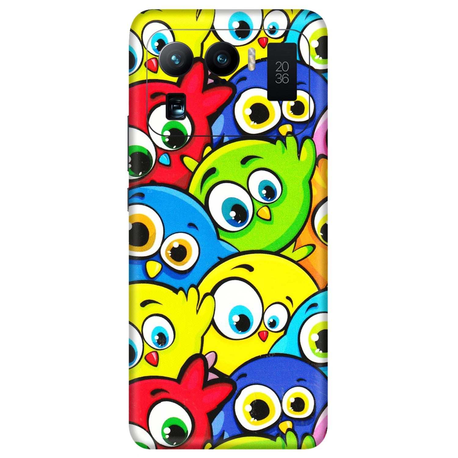 Xiaomi Redmi Phone Skins (All Models) - Cute Fluffy Birds - 3D Embossed Finish (L-213) Mi 11 Ultra
