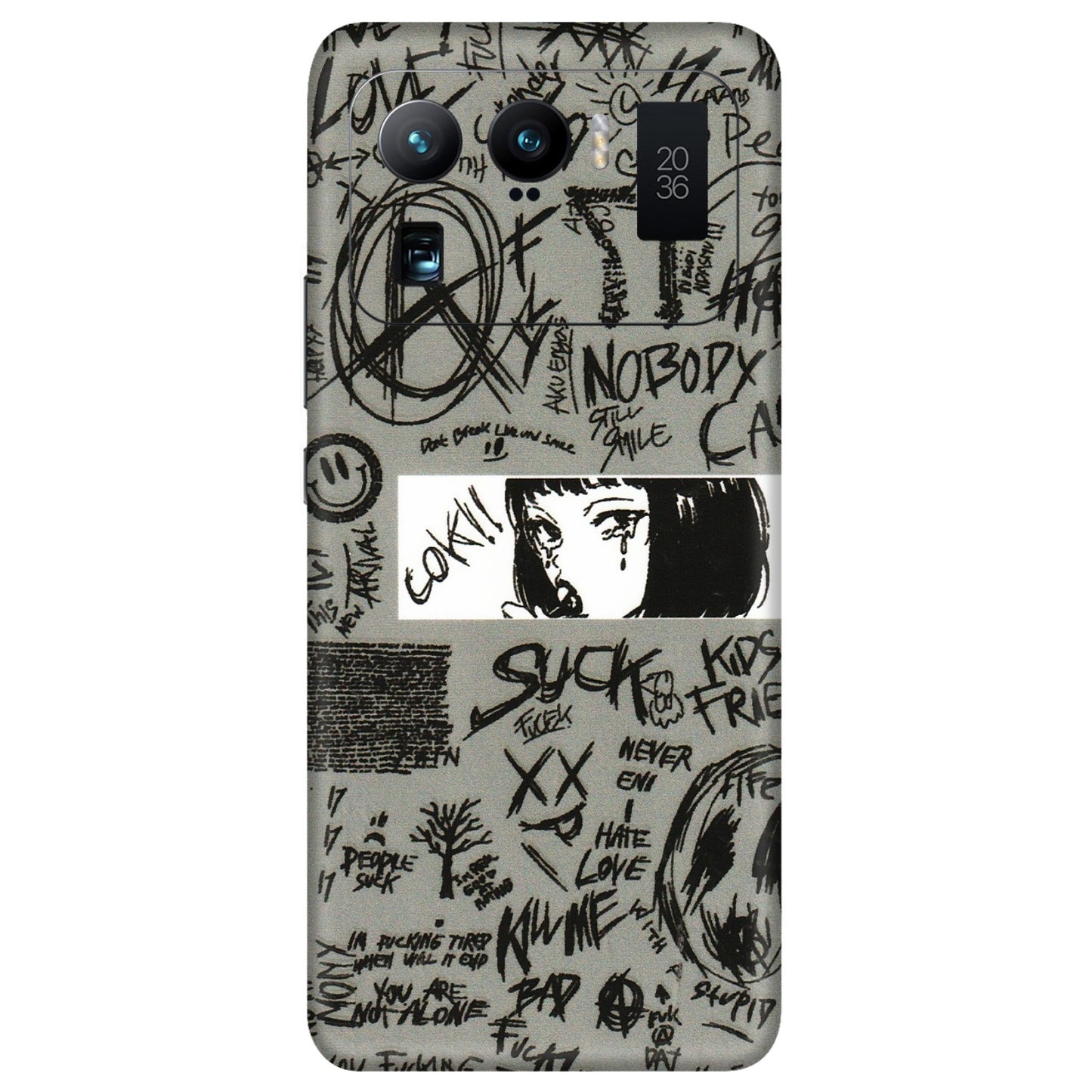 Xiaomi Redmi Phone Skins (All Models) - Never Have Love Anime - 3D Embossed Finish (L-260) Mi 11 Ultra