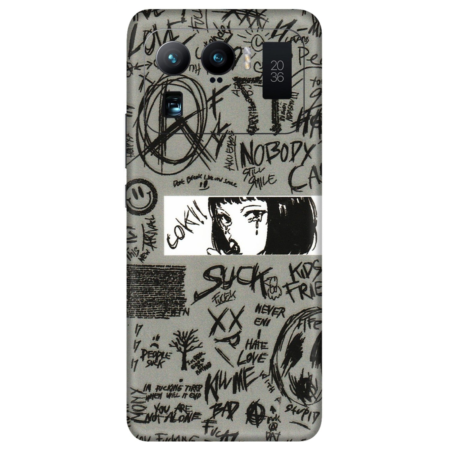 Xiaomi Redmi Phone Skins (All Models) - Never Have Love Anime - 3D Embossed Finish (L-260) Mi 11 Ultra