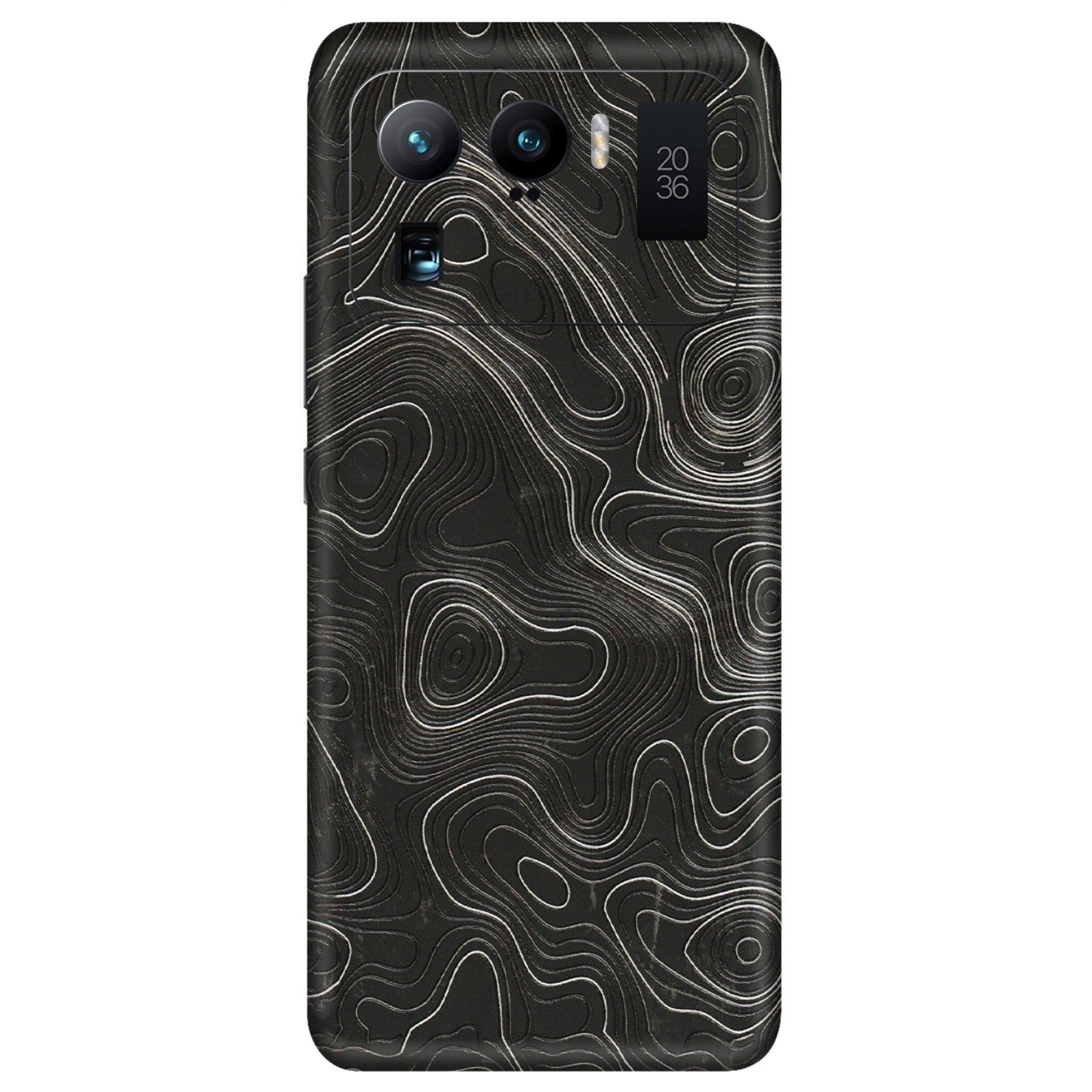 Xiaomi Redmi Phone Skins (All Models) - Abstract White Line Map - 3D Embossed Finish (L-269) Mi 11 Ultra
