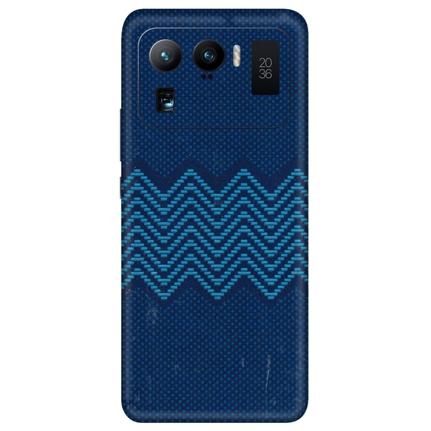 Xiaomi Redmi Phone Skins (All Models) - Blue Sober Waves - 3D Embossed Finish (L-306) Mi 11 Ultra