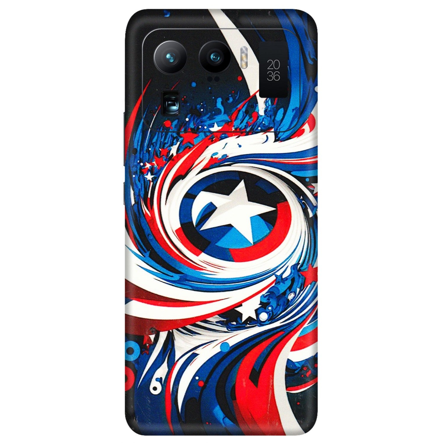 Xiaomi Redmi Phone Skins (All Models) - Captain America Logo - 3D Embossed Finish (L-307) Mi 11 Ultra