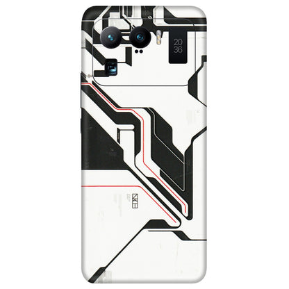 Xiaomi Redmi Phone Skins (All Models) - White Techy Logo - 3D Embossed Finish (L-312) Mi 11 Ultra