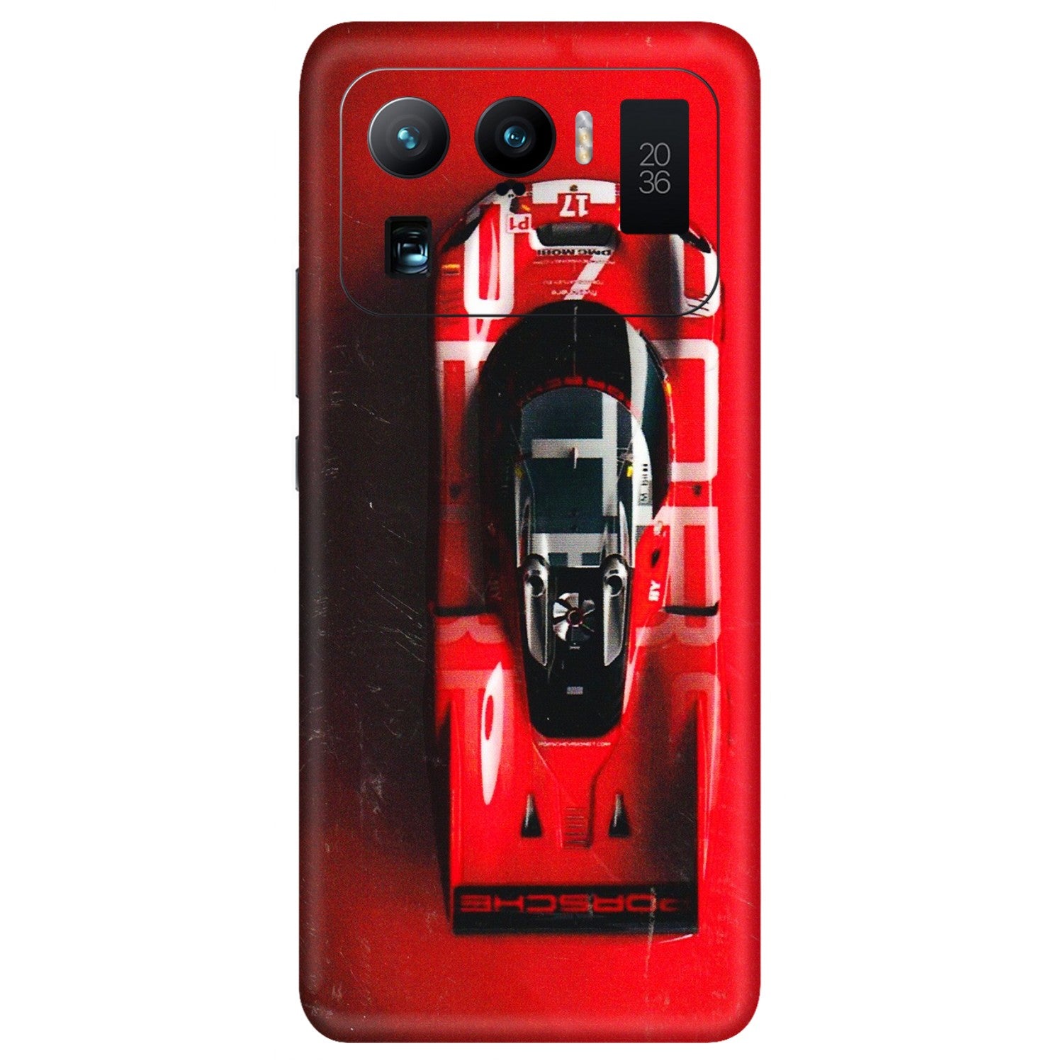Xiaomi Redmi Phone Skins (All Models) - Red Porsche Car Logo - 3D Embossed Finish (L-315) Mi 11 Ultra