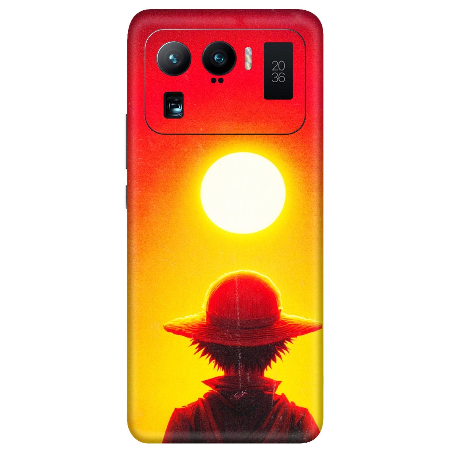 Xiaomi Redmi Phone Skins (All Models) - Cool Sunset With Monkey D.Luffy Anime - 3D Embossed Finish (L-329) Mi 11 Ultra