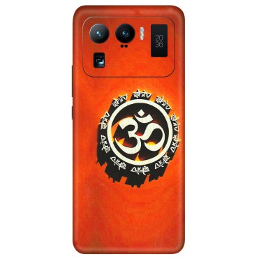 Xiaomi Redmi Phone Skins (All Models) - Aum Shiv Orange - 3D Embossed Finish (L-32) Mi 11 Ultra